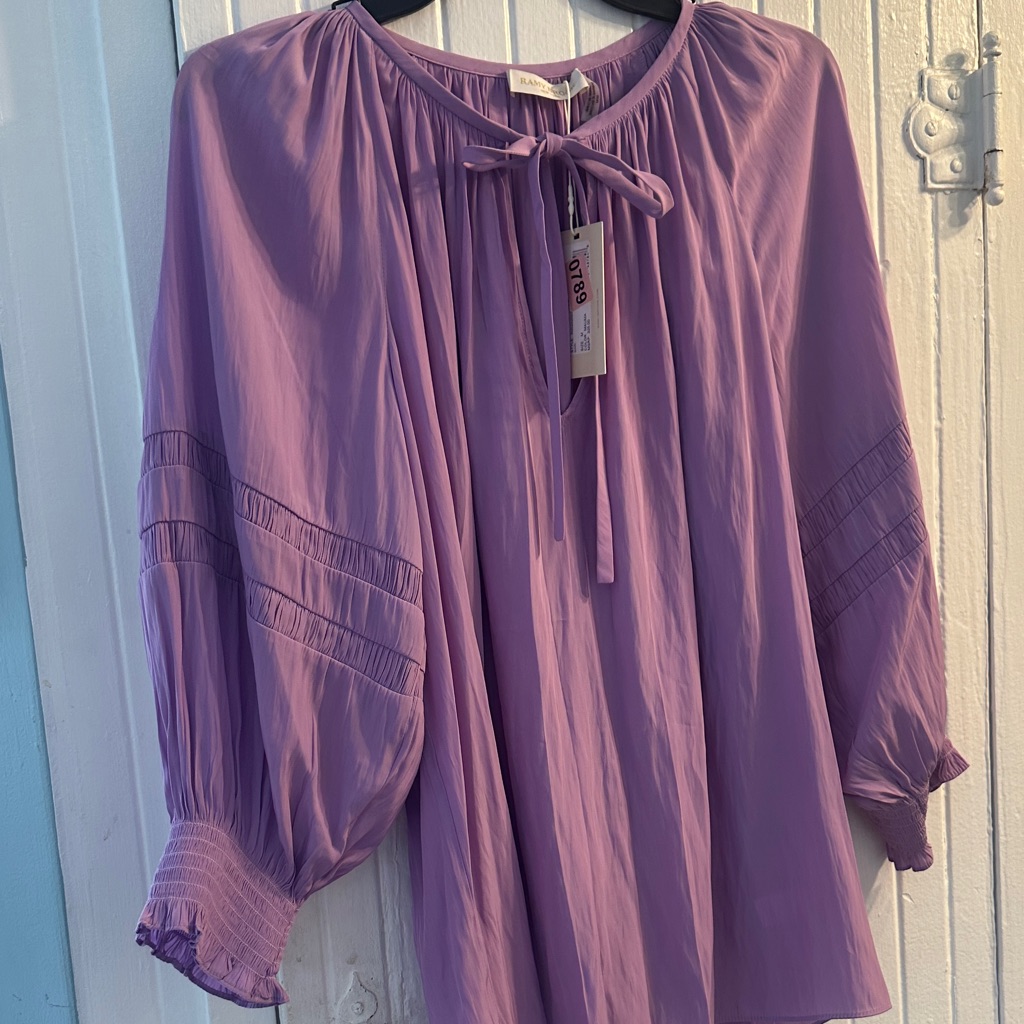 #57 Bnwt Ramy Brook Peasant Style Blouse In Mauma $325